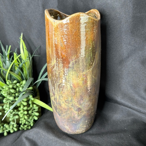Stamped ROYCROFT RENAISSANCE Raku pottery vase - Picture 3 of 13